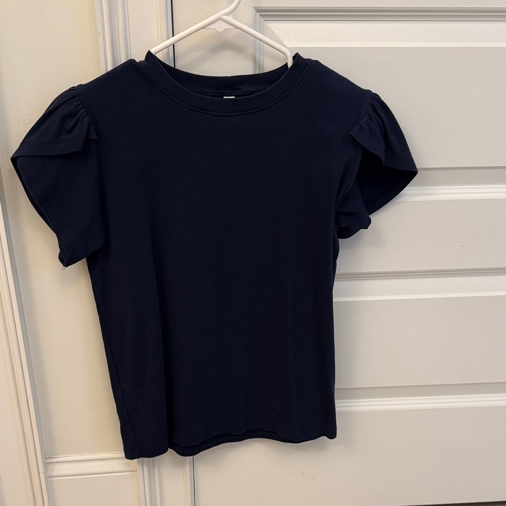 Elegant Black Ruffle Sleeve Blouse